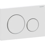 गैलरी व्यूवर में इमेज लोड करें, Geberit Sigma20 Round flush plate 115.882.JT.1 dual pl whmatt/bchr/whmat easy-to-clean (coated)
