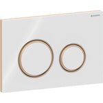 Load image into Gallery viewer, Geberit Sigma50 Round flush plate 115.650.SI.1 red gold gloss white
