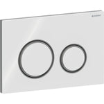 Load image into Gallery viewer, Geberit Sigma50 Round flush plate 115.651.SI.1 black chrome gloss white
