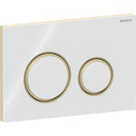 Load image into Gallery viewer, Geberit Sigma50 Round flush plate 115.652.SI.1 brass gloss white
