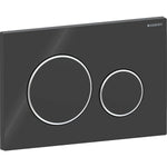 गैलरी व्यूवर में इमेज लोड करें, Geberit Sigma20 Round flush plate 115.882.KM.1 black/bright chrome/black
