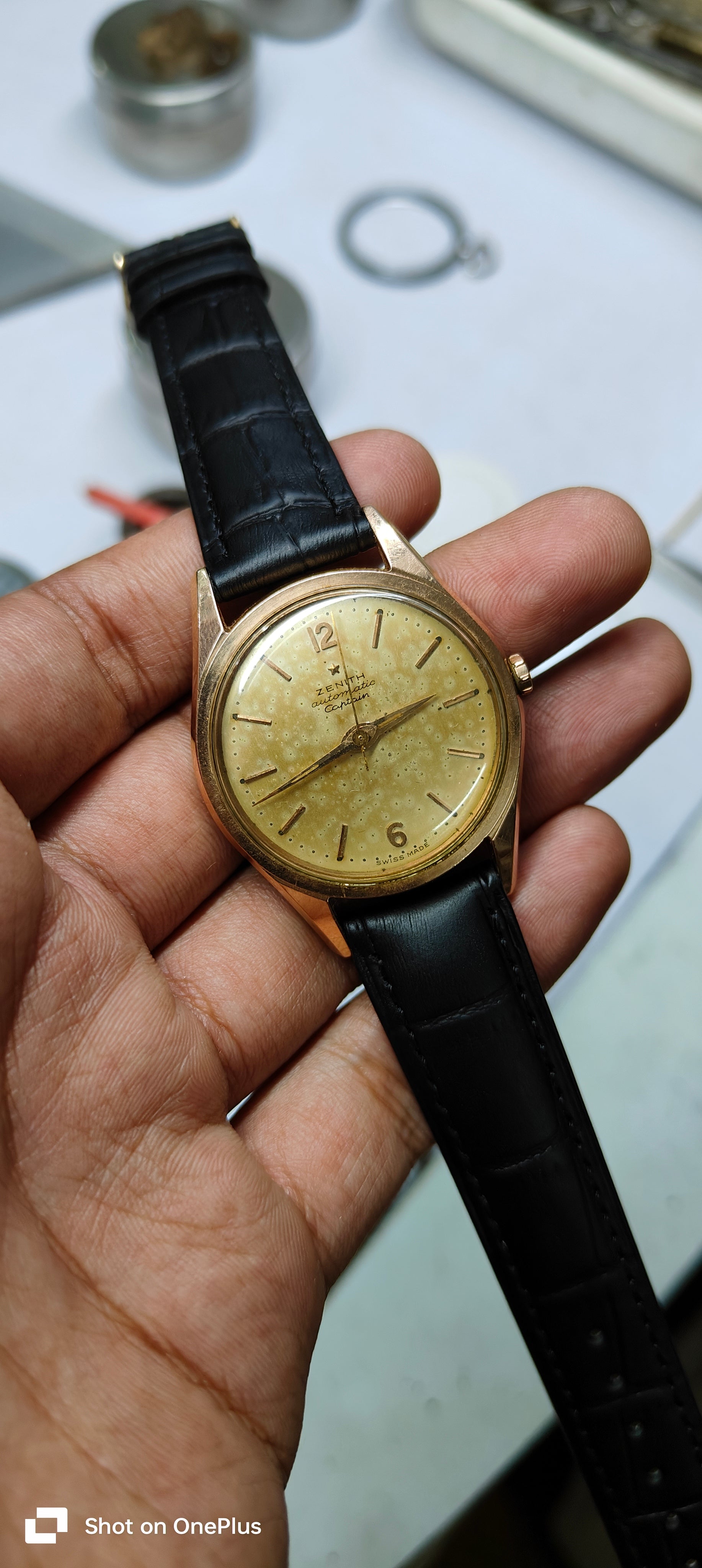 Vintage Zenith Captain Gold Plated 1970's Automatic Watch 2.1