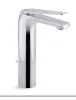 Load image into Gallery viewer, Kohler Avid™ Single-control tall basin faucet with drain in polished chrome K-97347IN-4-CP
