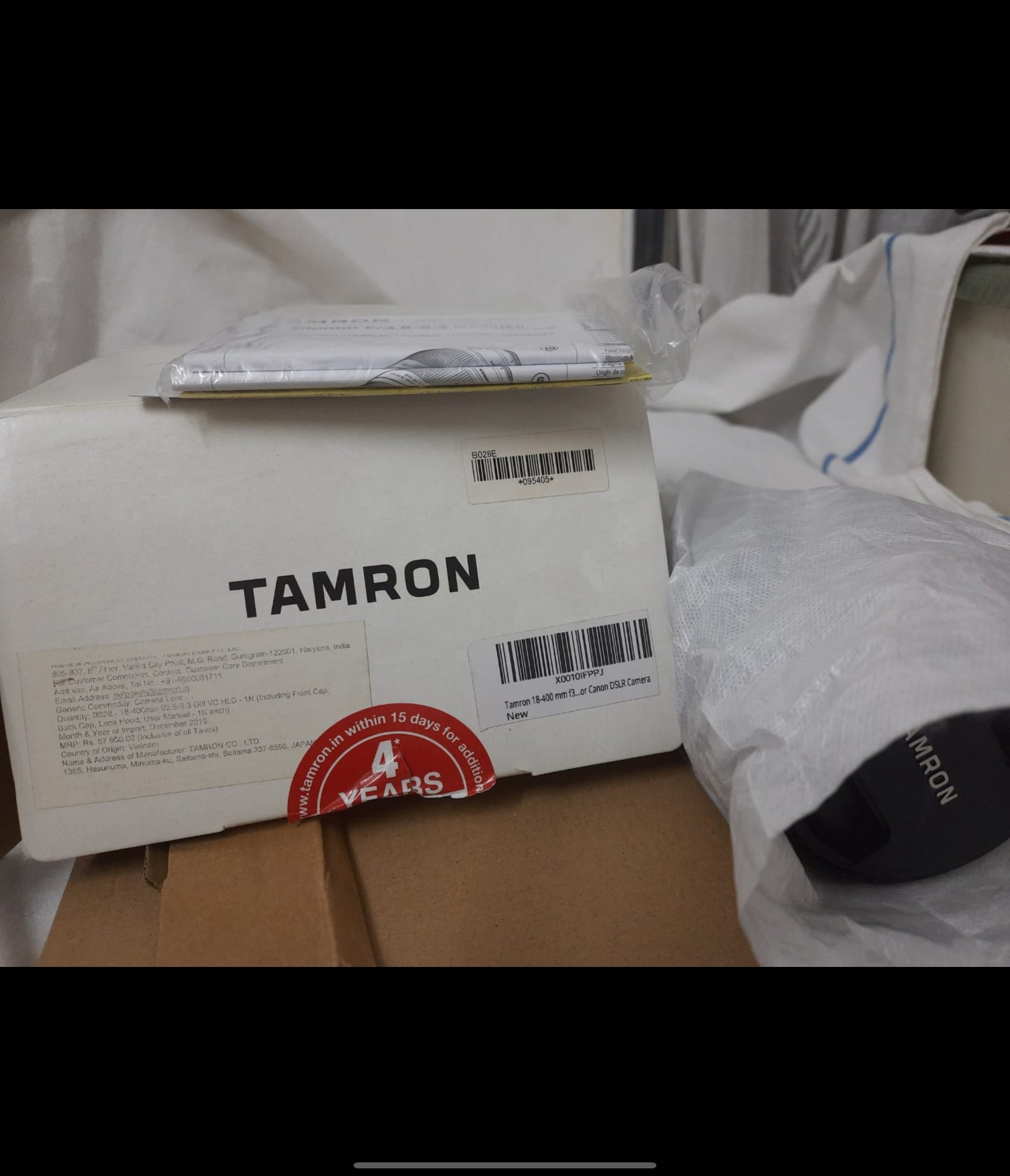 Open box , unused , Tamron 18-400mm F/3.5-6.3 Di II VC HLD for Canon DSLR Camera Lens