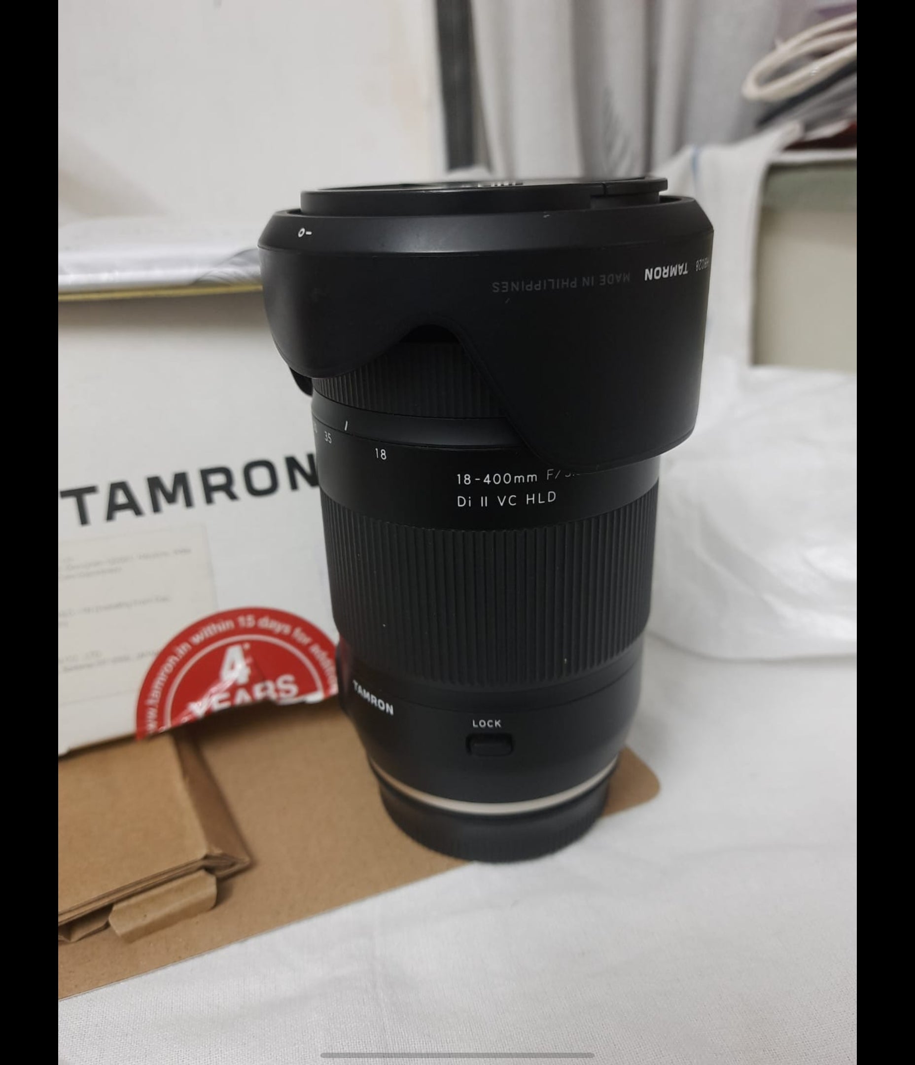 Open box , unused , Tamron 18-400mm F/3.5-6.3 Di II VC HLD for Canon DSLR Camera Lens