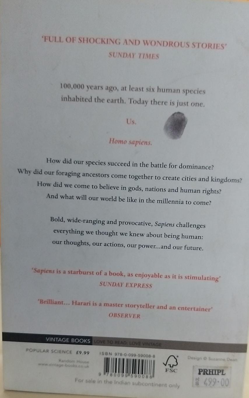 (Used) Sapiens : A Brief History of Humankind (Papercover)