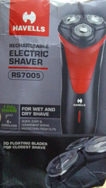 Load image into Gallery viewer, Havells RS7005 3 Head Rotary Shaver with Built in pop up Trimmer for Wet &amp; Dry Shave Black &amp; Red
