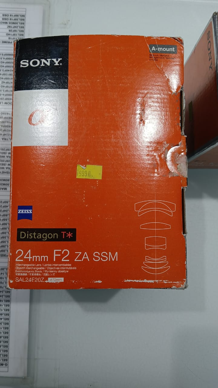 Open Box Unused Sony SAL24F20Z Distagon T* 24 mm F2 ZA SSM