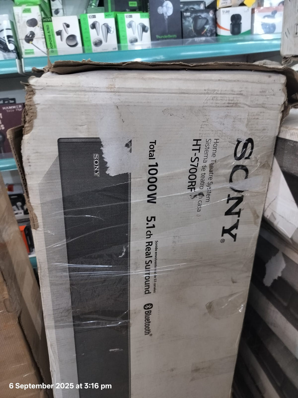 Open box, Unused Sony HT-S700RF Real 5.1ch Dolby Audio Soundbar for TV with Tall boy Rear Speakers & Subwoofer, 5.1ch Home Theatre System