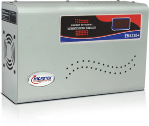 Open Box, Unused Microtek EM 4130+ Voltage Stabilizer Grey