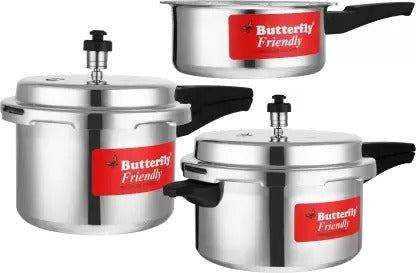 Open Box, Unused Butterfly Friendly 2 L, 3 L, 5 L Induction Bottom Pressure Cooker Aluminium