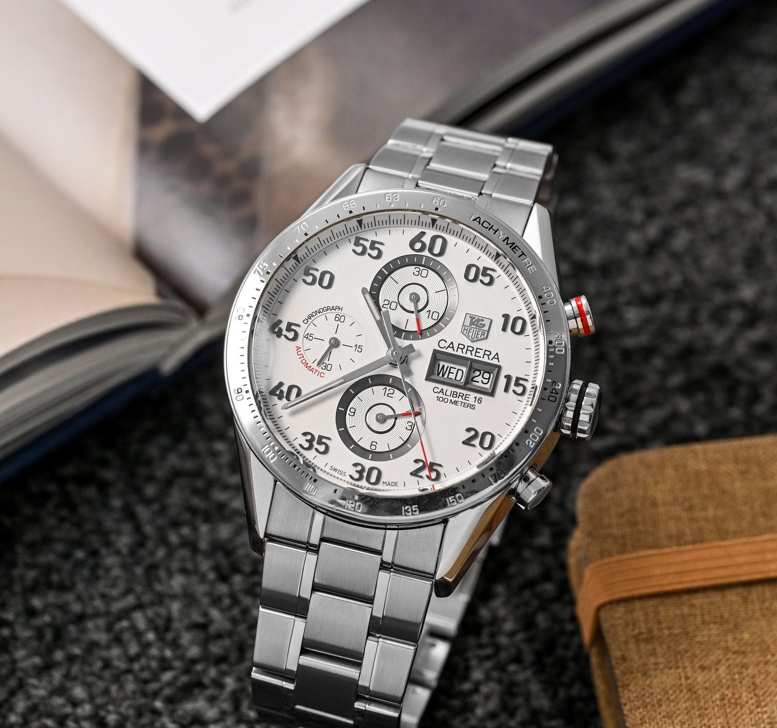 Tag heuer carrera cheap calibre 16 white face