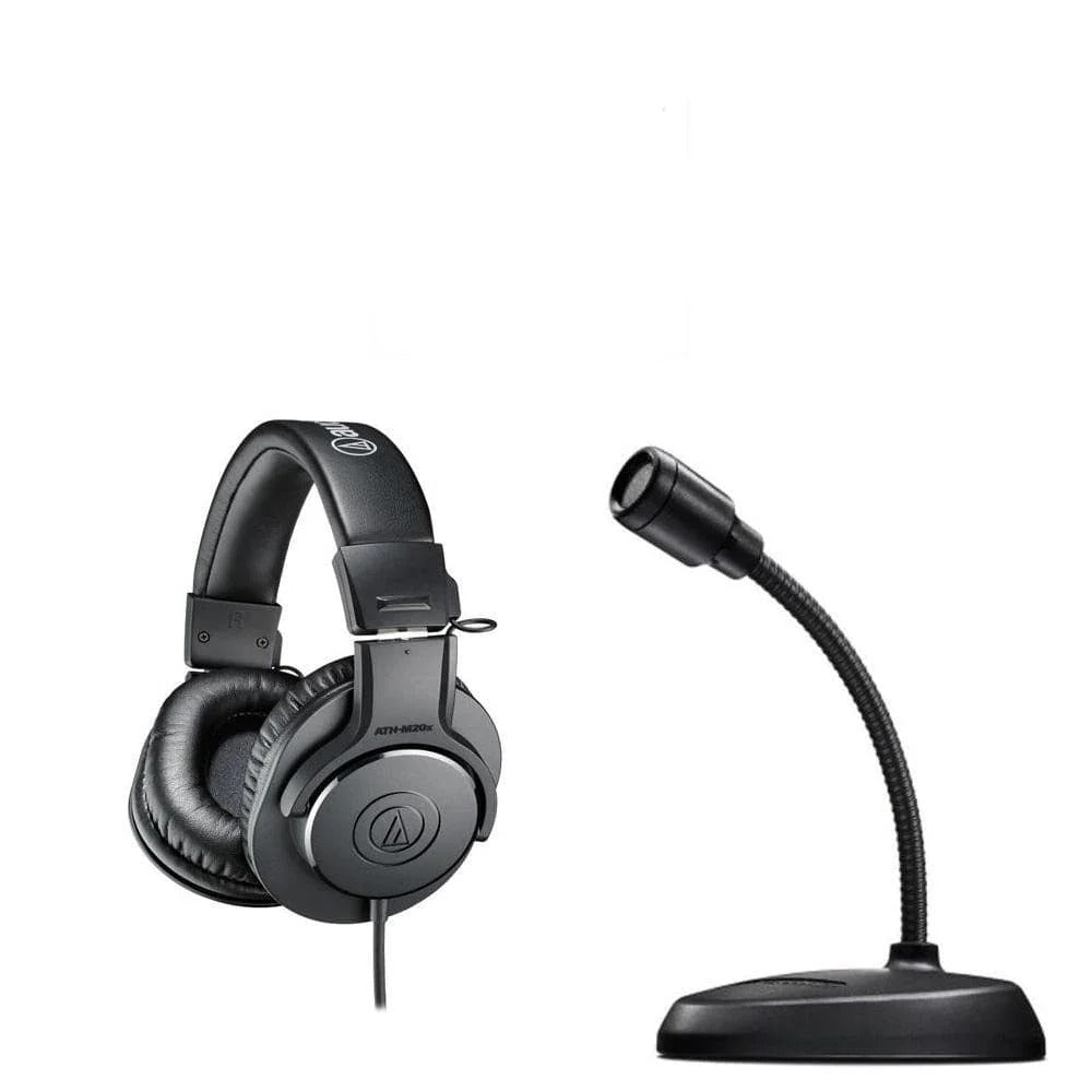 Audio-Technica Home Creation Bundle with ATGM1-USB Desktop Microphone & ATH-M20X Headphones