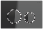 Load image into Gallery viewer, Geberit Sigma50 Round flush plate 115.884.JK.1 glass lava / bright chrome / glass lava
