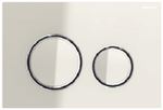 Load image into Gallery viewer, Geberit Sigma50 Round flush plate 115.884.JL.1 glass sand grey / bright chrome / glass sand
