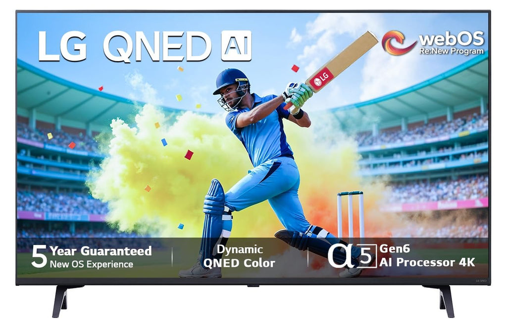 Open Box Unused LG 108 cm (43 inches) QNED-75 Year 2024 Edition 4K Ultra HD (3840x2160) Smart WebOS QNED TV 43QNED75SRA (Black)