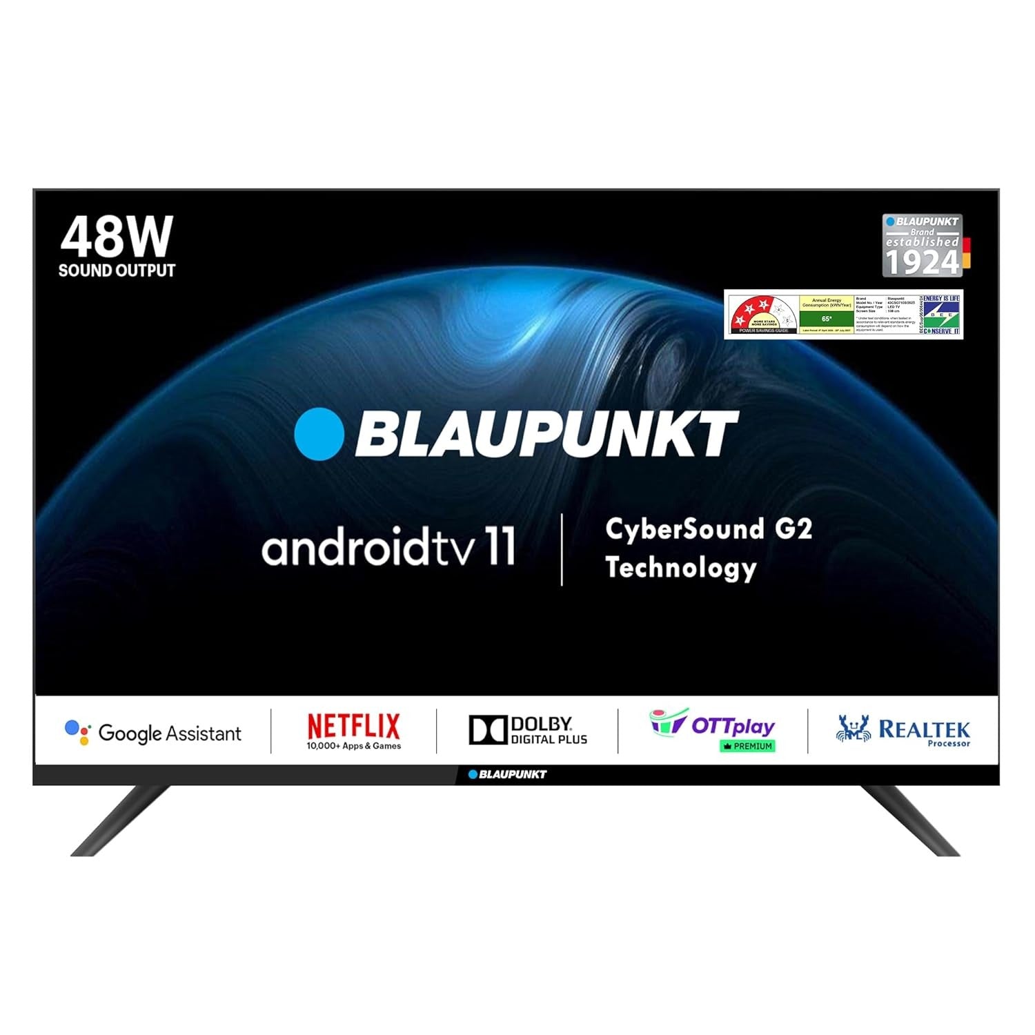 Open Box, Unused Blaupunkt CyberSound G2 Series 108 cm (43 inch) Full HD LED-43CSG7105
