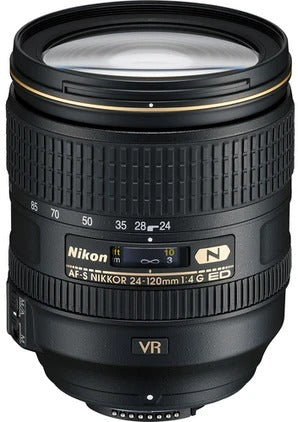 Used NIKON AF-S NIKKOR 24 - 120 mm f/4G ED VR Telephoto Zoom Lens  (Black)