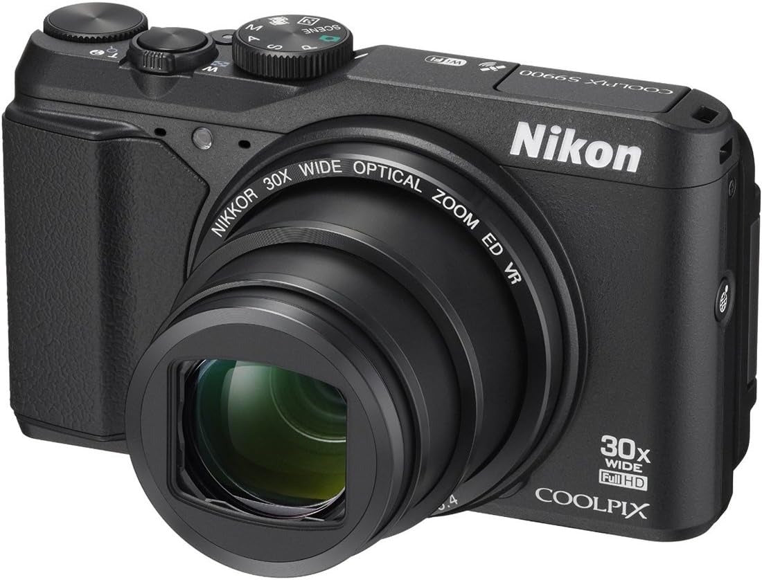 Vintage Nikon Coolpix S9900 16MP Point and Shoot Digital Camera (Black) with 30x Optical Zoom