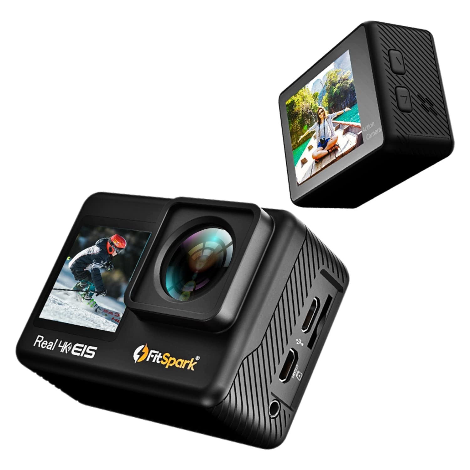 Open box, Unused FitSpark Eagle i9 Plus IPS Touchscreen Professional Dual Screen Real 4K 30FPS WiFi Action Camera