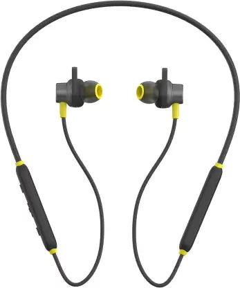 Open Box, Unused Infinity by Harman Glide N120 Neckband wit Advanced 12mm Drivers Dual Equalizer IPX5 Sweatproof Bluetooth Headset Black Yellow In the Ear