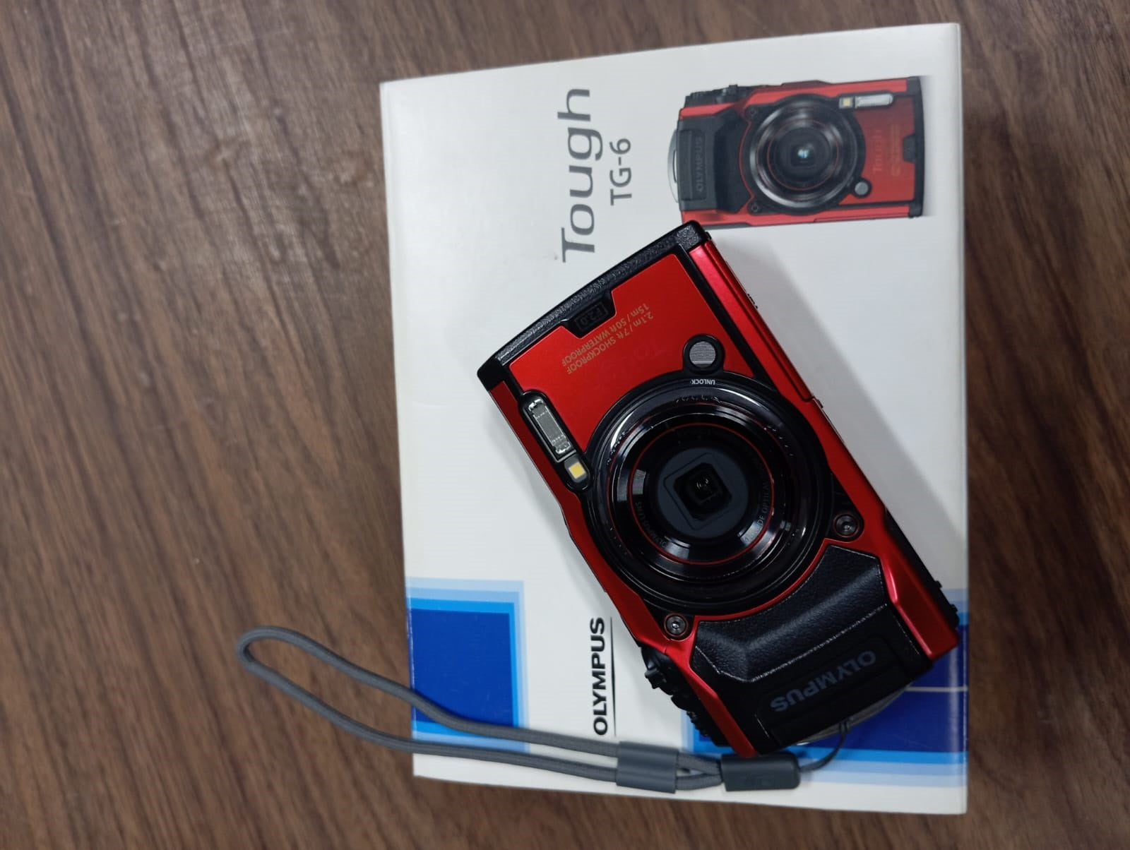 Open Box, Unused Olympus TG 6 Red Water Proof Camera, 12 MP