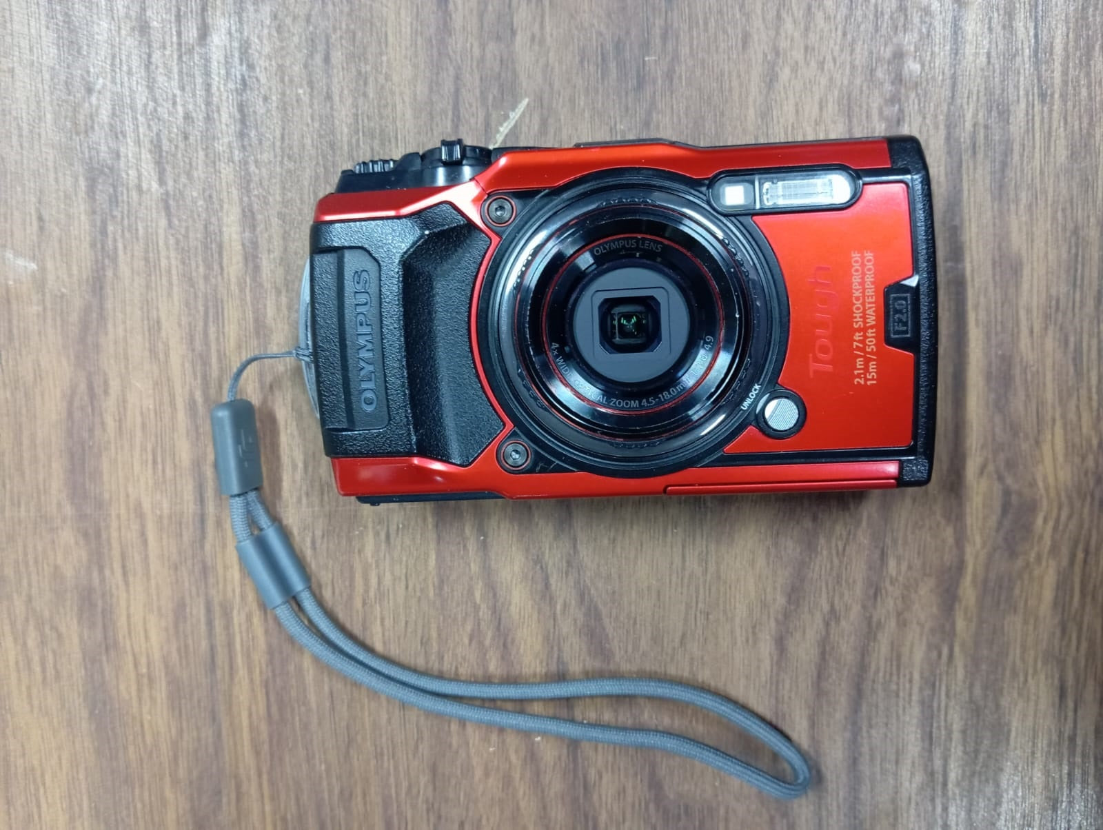 Open Box, Unused Olympus TG 6 Red Water Proof Camera, 12 MP