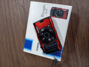 Open Box, Unused Olympus TG 6 Red Water Proof Camera, 12 MP