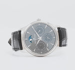 Load and play video in Gallery viewer, Pre Owned Jaeger-LeCoultre Master Ultra Thin Watch Men Q130354J-G18A
