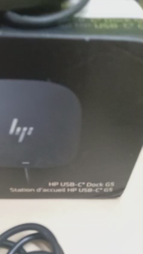 Open Box, Unused HP USB-C Dock G5 Docking Station Black 26D32AA