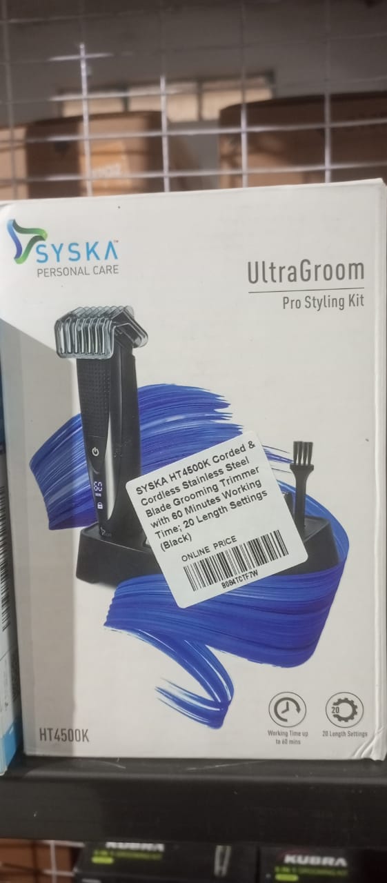 Syska Ultra Groom Cordless Grooming Kit for Men Black