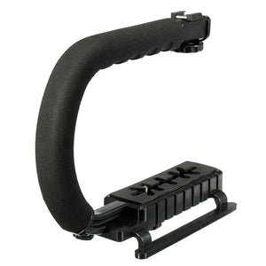 Open Box, Unused HIFFIN Universal Stabilizer C-Shape Bracket Video Handheld Grip for DSLR DV Camera (Black)