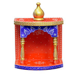 गैलरी व्यूवर में इमेज लोड करें, Craft Tree  Handpainted Wall Hanging Home Temple/Mandir In Saffron Color
