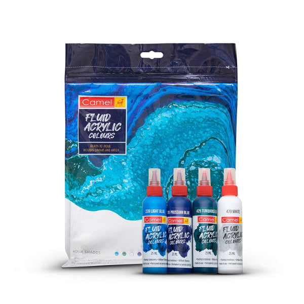 Detec™ Camel Fluid Acrylic Colors Set / Kit - Aqua Blue