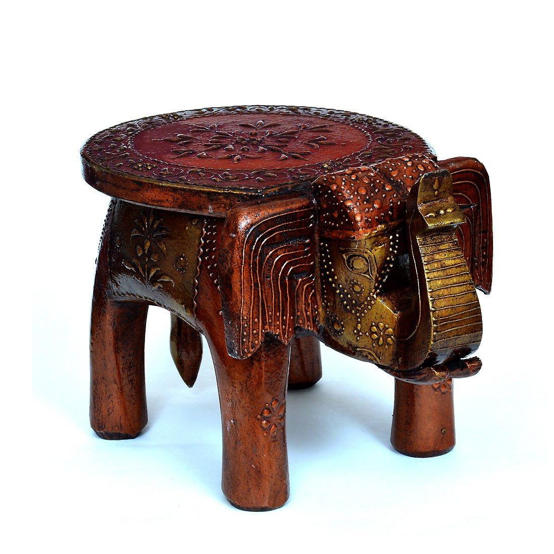 Craft Tree  Handpainted Elephant Stool/Chowki