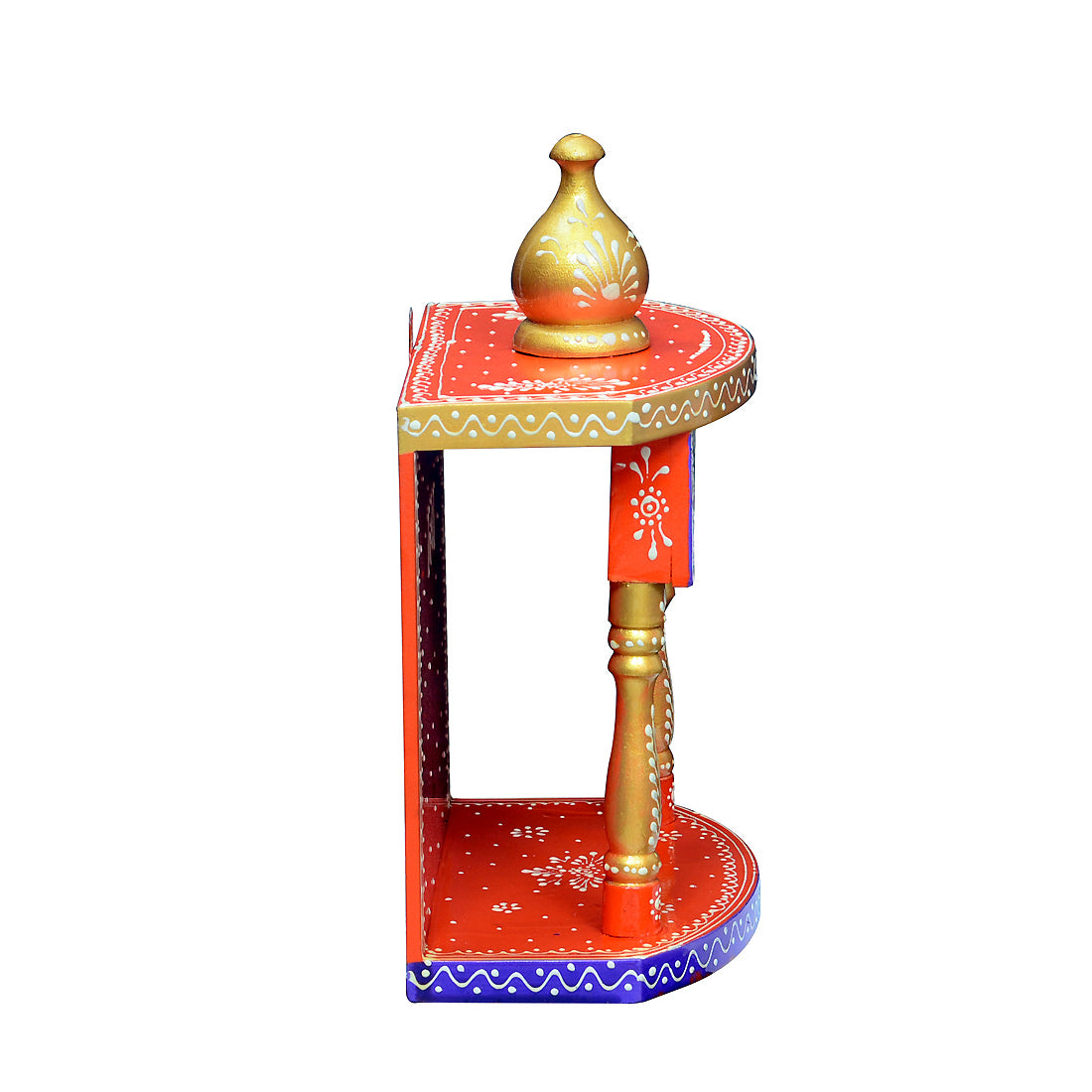 Craft Tree  Handpainted Wall Hanging Home Temple/Mandir In Saffron Color