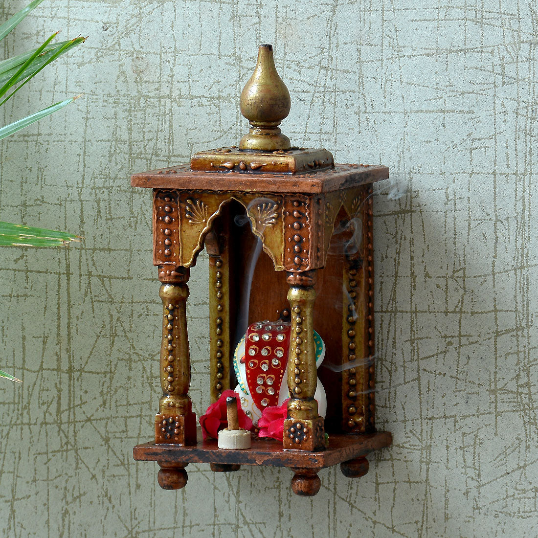 Craft Tree  Handpainted Wall Hanging Home Temple/Mandir In Copper Color