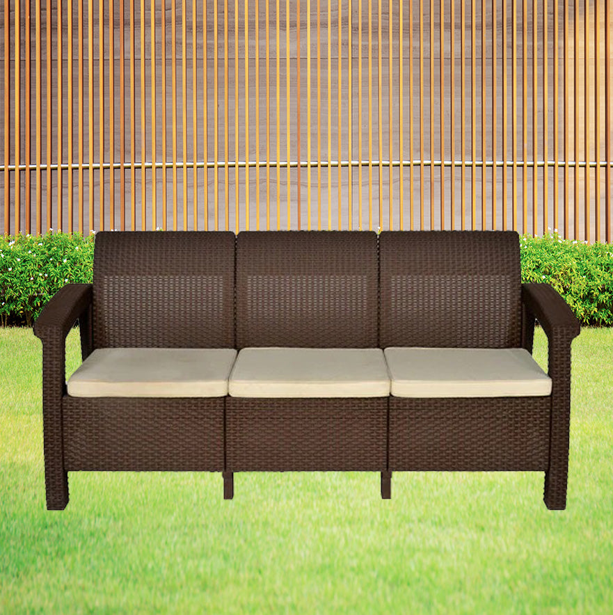 Detec™ Out'n'Out 3 Seater Sofa - Rust Brown Color