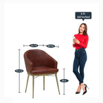 Load image into Gallery viewer, Detec™ Arm Chair in Brass Finish 
