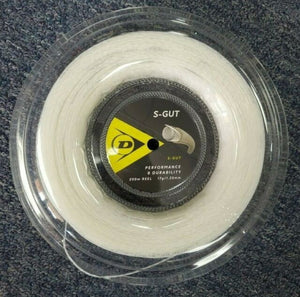 Dunlop Sports 200M/660' Reel S Gut Tennis String (White)