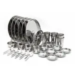 Detec Coconut Stainless Steel Heavy Guage Mirror Finish Dinner Set