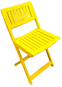Detec Homzë Wooden Portable Folding Chair and Table set - Yellow 