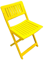 Load image into Gallery viewer, Detec Homzë Wooden Portable Folding Chair  - Yellow 
