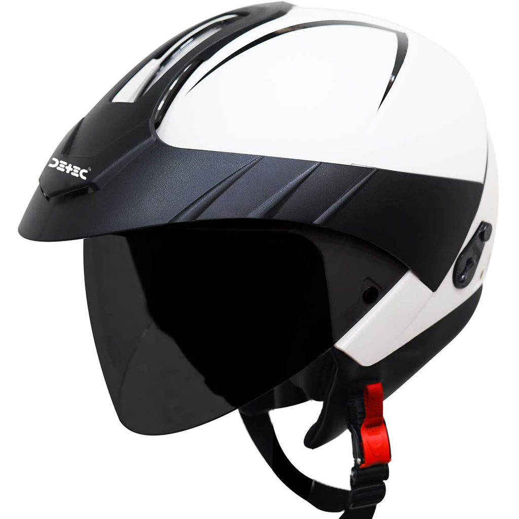 Detec™ Open Face Helmet with Peak Cap and Extra Clear Visor