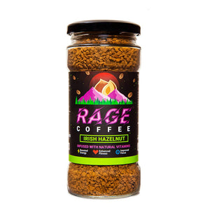 Rage Coffee Irish Hazelnut Flavoured Coffee - 100% Premium Arabica Instant Coffee 