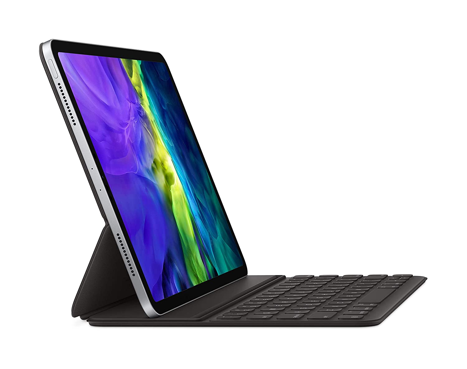 iPad Pro 11-इंच और iPad Air 4th जनरेशन ब्लैक के लिए Apple स्मार्ट कीबोर्ड फोलियो का उपयोग किया गया