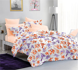 Sleeping Owls Allure 100% Soft Cotton 144 Tc Double Bedsheet with 2Pc Pillow Cover-228Cm X 254 cm