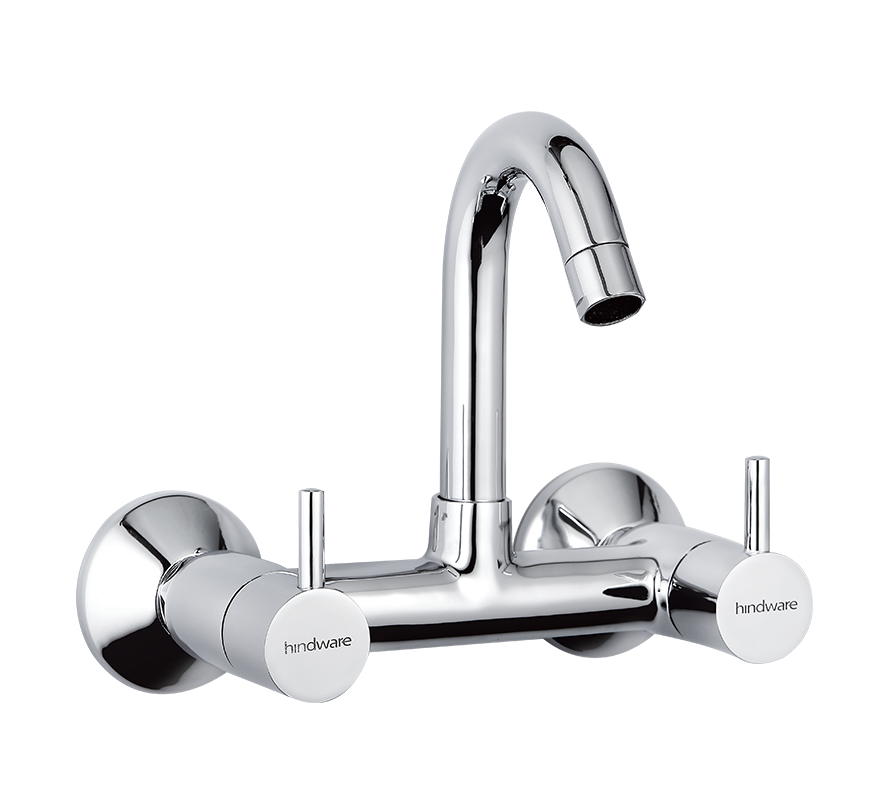Hindware Flora Sink Mixer With Swivel Spout (Wall Mounted) F280020