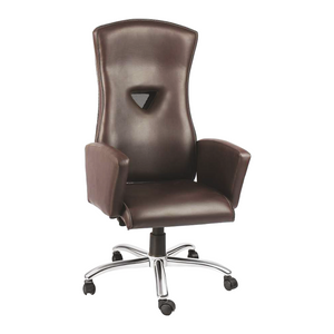 Detec™ Executive High Back Chair Push Back Facility full covered arms in Brown Color