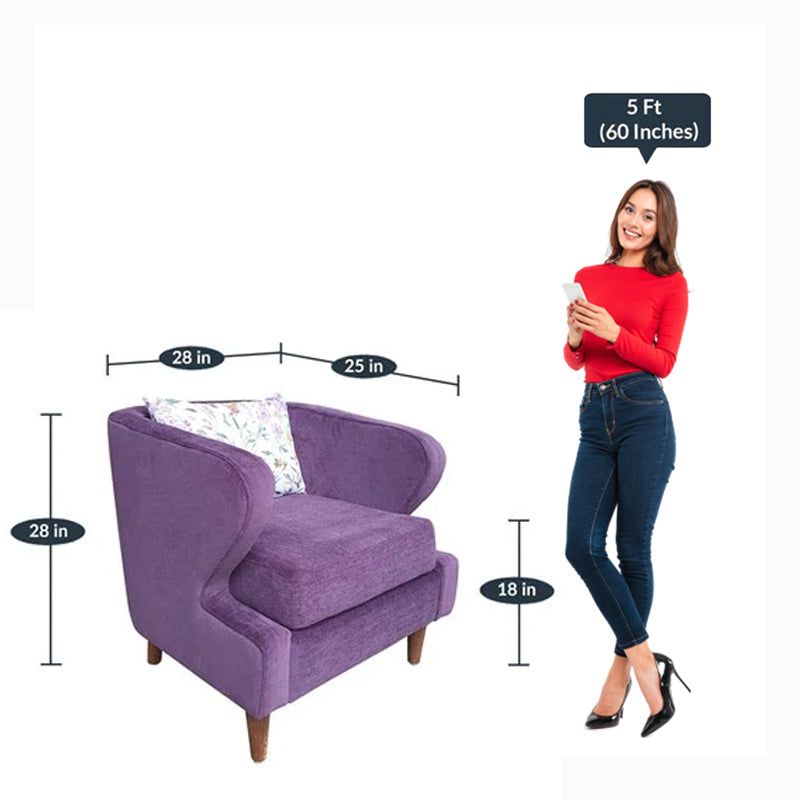 Detec™ Walter Lounge Chair - Purple Color